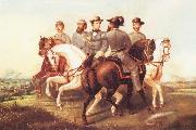 unknow artist Jefferson Davis and His Generals painting